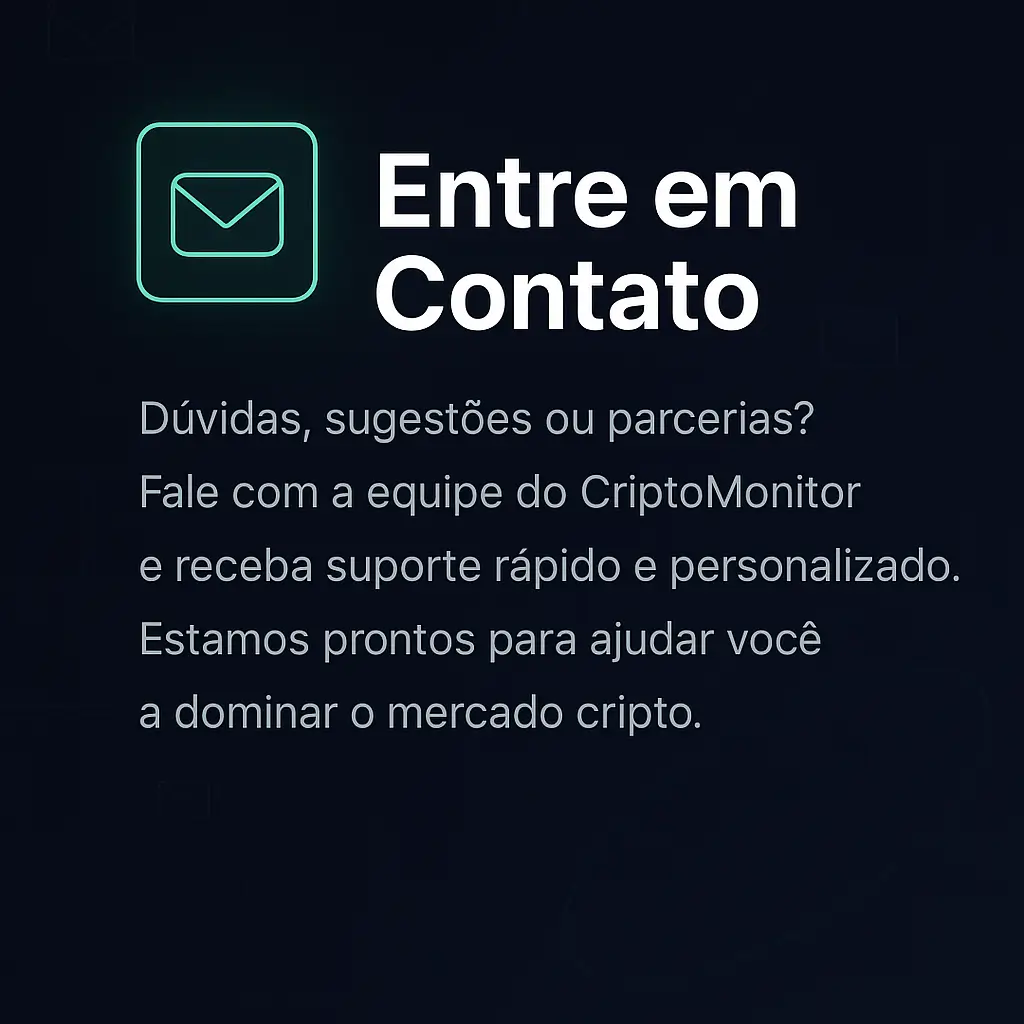 Banner Contato CriptoMonitor – Fale com a equipe e tire dúvidas sobre ferramentas de análise cripto.
