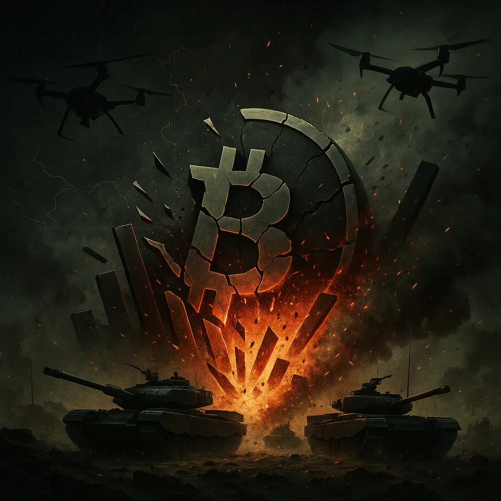 Criptomoedas em queda após conflito