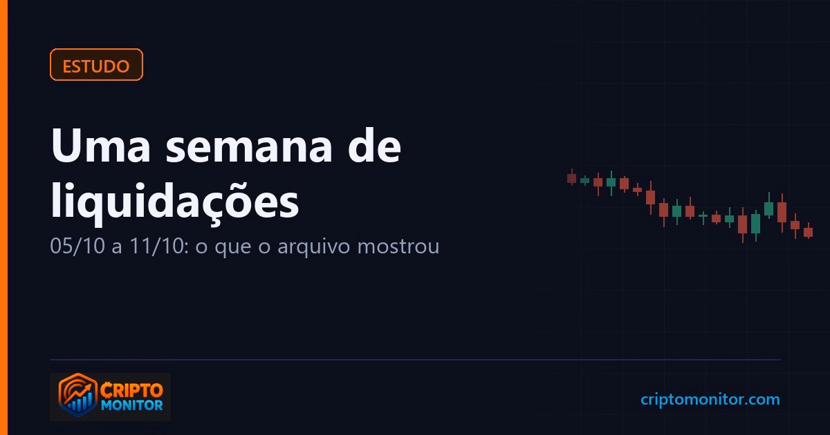 Uma semana de liquidações minuto a minuto: o que o nosso arquivo mostrou (05/10 a 11/10)