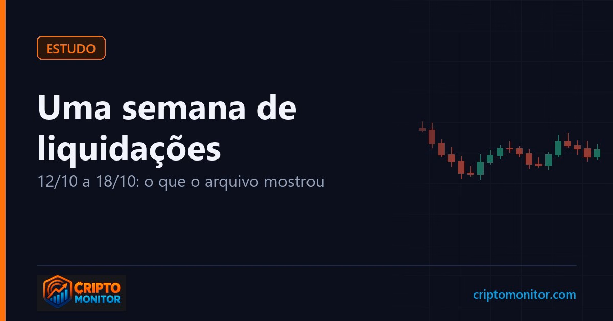 Uma semana de liquidações minuto a minuto: o que o nosso arquivo mostrou (12/10 a 18/10)
